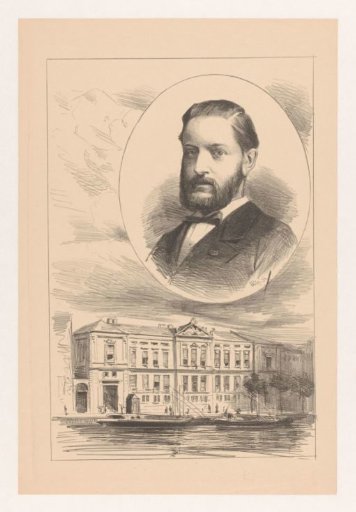 Portrait of Johan Georg Gleichman and the Nederlandsche Bank in Amsterdam
