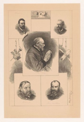 Five male portraits
