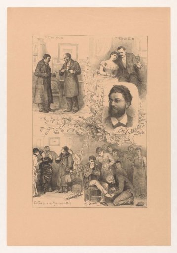 Portrait of Adolphe l'Arronge and scenes from his plays