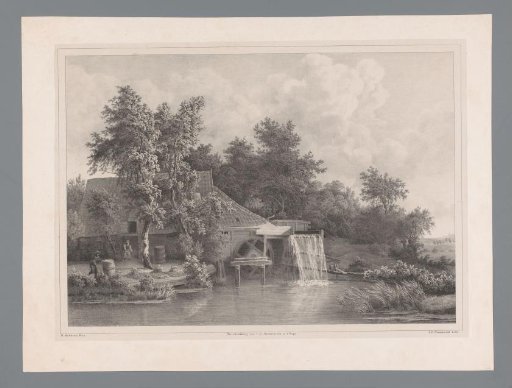 Landscape with a farm and watermill