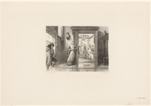 Woman Opens Door for Man