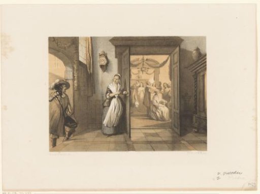 Woman Opens Door for Man