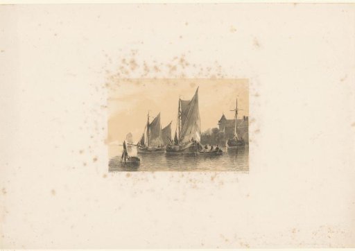 Sailing boats on a river