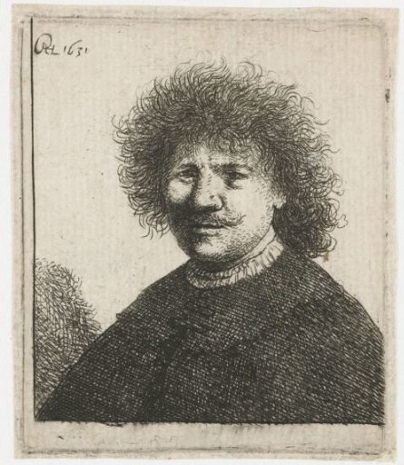Self-portrait in a cloak with a falling collar: bust
