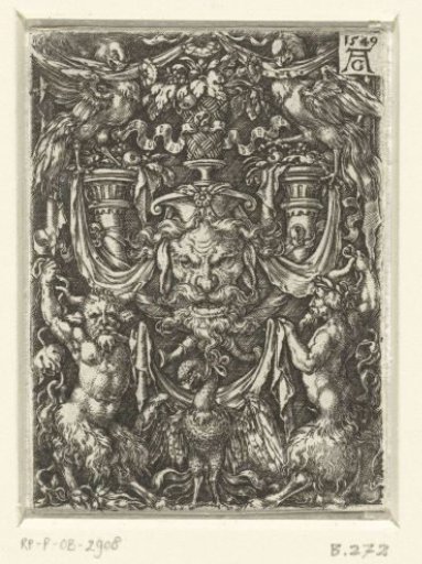 Flat decoration with grotesques