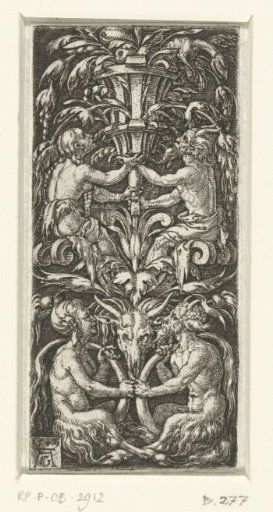 Flat decoration with satyrs