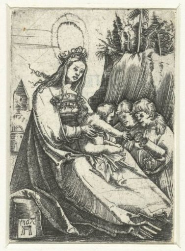 Mary with the Christ Child and Two Little Boys
