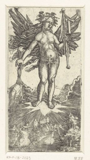 Allegorical Female Figure with Wings