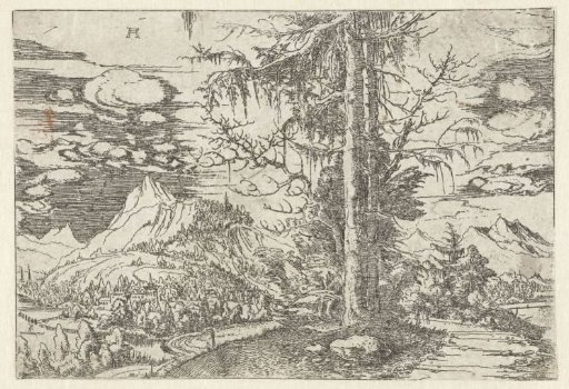 Landscape with a Double Spruce