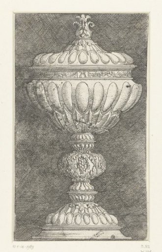 Cup decorated with large pomegranates