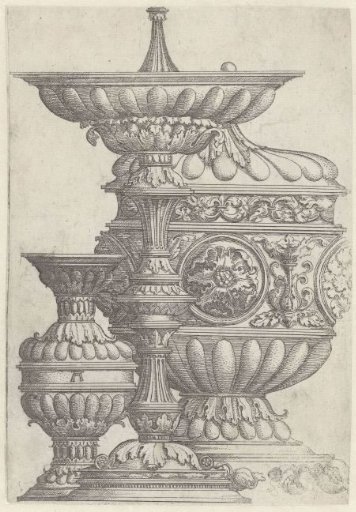 Three decorated cups