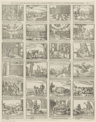 Fable of the battle between the mouse and the frog from the Aesop Fables