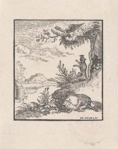 Illustration of a Story from Aesop's Fables