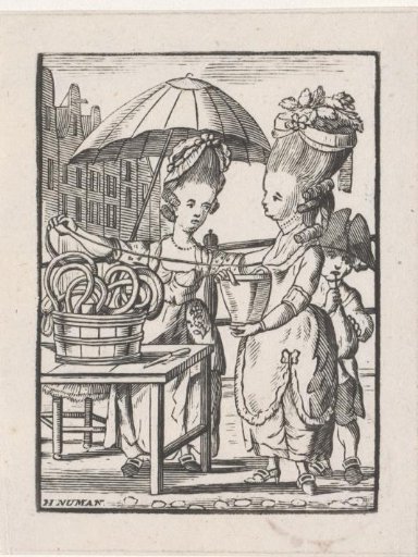 Street Vendor of Wire with a Customer