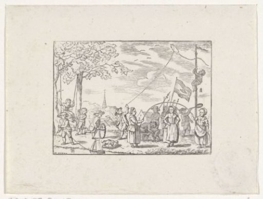 Children Playing Outside with Various Toys