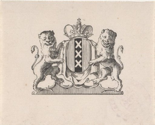 Vignette with the coat of arms of the city of Amsterdam