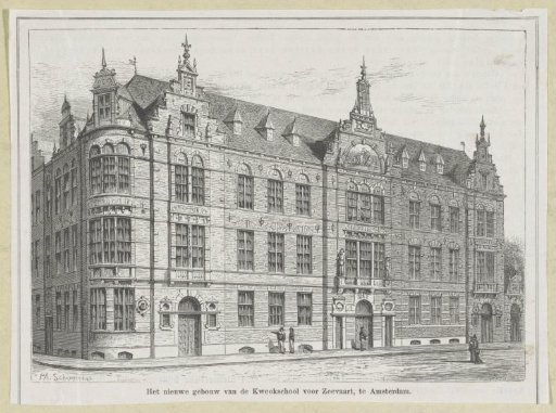 The new building of the Maritime School, Amsterdam