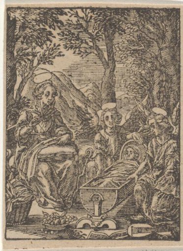 The Christ Child Sleeping in the Cradle