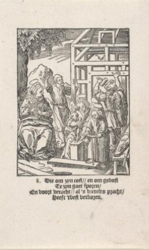 Christ Child building a house