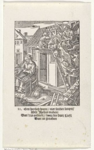 Christ Child laying a roof