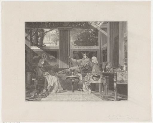 Classicist Scene with a Man on a Sofa