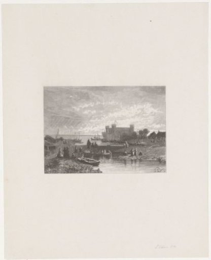 River Landscape with a Lock and a Castle