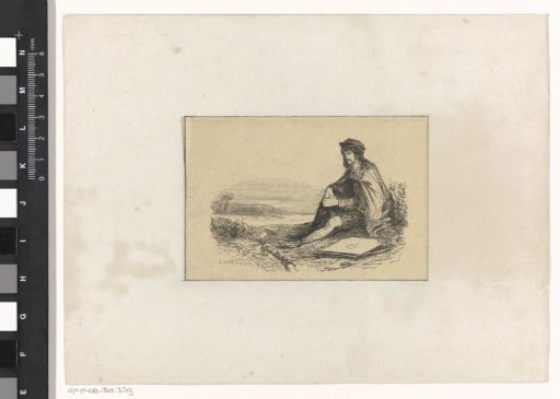 Man Sitting in the Grass by the Water