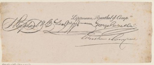 Subscription of the bank Lippmann, Rosenthal & Comp. in Amsterdam