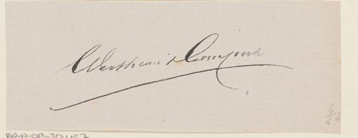 Signature of a banker (possibly Abraham Carel Wertheim) of the bank Lippmann, Rosenthal & Comp. in Amsterdam