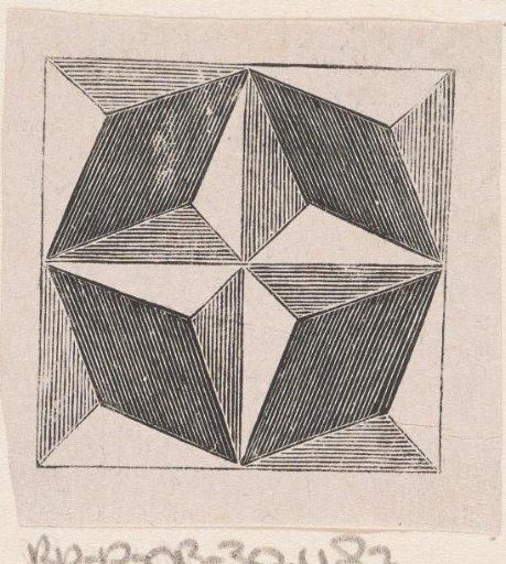 Vignette with geometric shapes