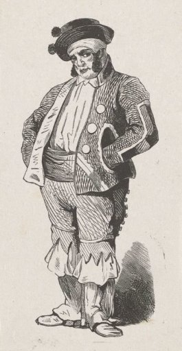 Standing man with his hands in the pockets of his coat