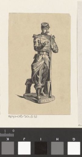 Standing soldier with a musket in his hand