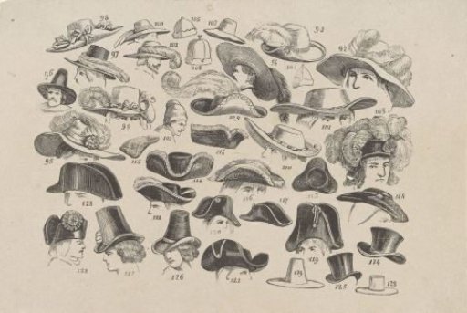 Various types of hats