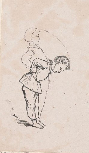 Boy bending his back
