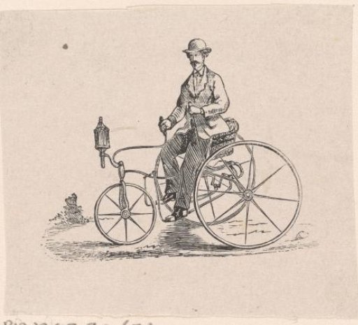 Man cycling on a tricycle