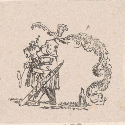 Soldier drinking from a mug