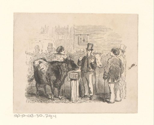 Men talking to each other at a cattle market