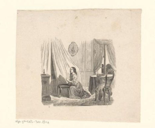 Interior with a Kneeling Young Woman in Prayer