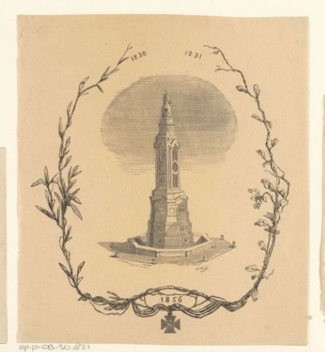 Monument with a Statue and the Year '1856'