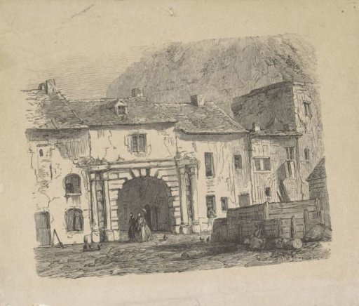Gate in the suburb Claussen of the city of Luxembourg
