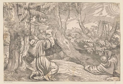 Saint Francis receiving the stigmata