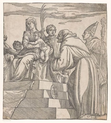 Doge Francesco Donato kneels before Mary and Christ (right half)