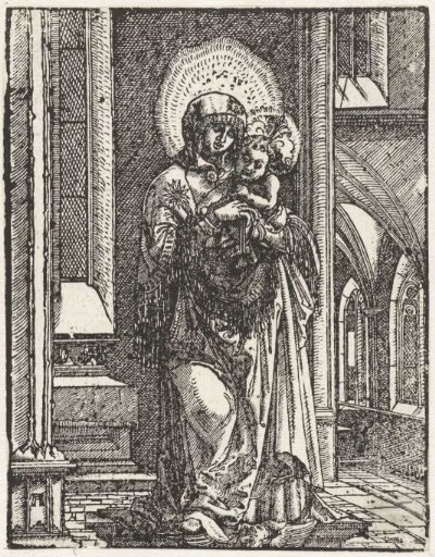 Madonna with Child in a Church Interior