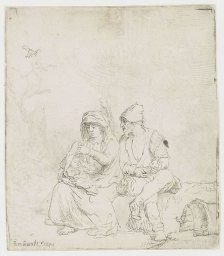 The rest on the flight to Egypt: lightly etched