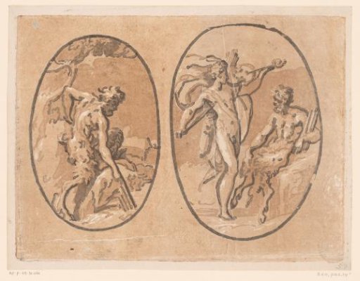 Marsyas Finding Minerva's Pan Flute and the Contest between Apollo and Marsyas