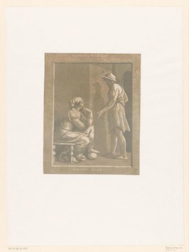 Standing man and seated woman