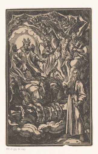Crowned Saint on a Chariot