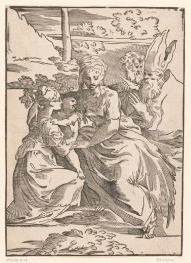 Female Saint Receiving the Christ Child