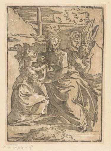 Female Saint Receiving the Christ Child