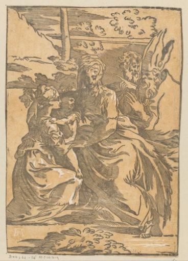 Female Saint Receiving the Christ Child